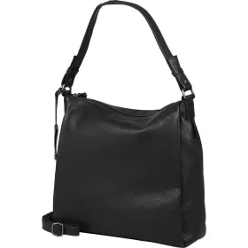    Burkely Lush Lucy čierna dámska kožená taška cez rameno 30 x 30 cm