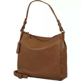    Burkely Lush Lucy koňakovo hnedá dámska kožená taška cez rameno 30 x 30 cm