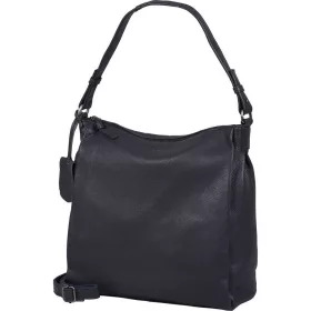   Burkely Lush Lucy tmavomodrá dámska kožená taška cez rameno 30 x 30 cm