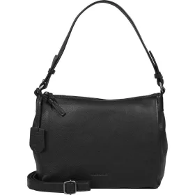    Burkely Lush Lucy čierna dámska kožená taška cez rameno 25 x 20 cm