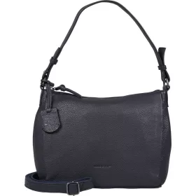    Burkely Lush Lucy tmavomodrá dámska kožená taška cez rameno 25 x 20 cm