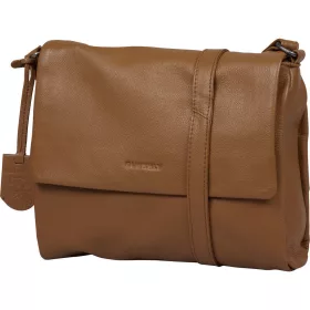    Burkely Lush Lucy koňakovo hnedá dámska kožená bočná kabelka crossbody 25 x 20 cm