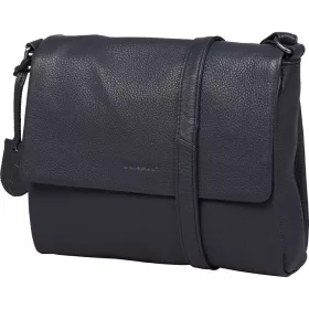    Dámska bočná kožená kabelka Burkely Lush Lucy tmavomodrá, crossbody 25 x 20 cm