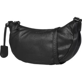    Čierna dámska bočná kožená kabelka Burkely Lush Lucy, crossbody 30 x 15 cm