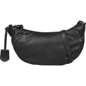    Čierna dámska bočná kožená kabelka Burkely Lush Lucy, crossbody 30 x 15 cm