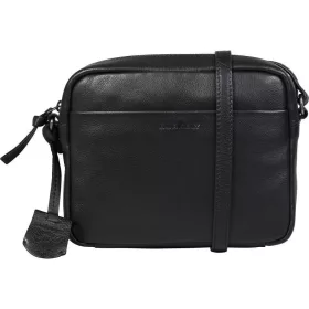    Čierna dámska bočná kožená kabelka Burkely Lush Lucy, crossbody 20 x 17 cm