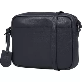    Dámska bočná kožená kabelka Burkely Lush Lucy tmavomodrá, crossbody 20 x 17 cm