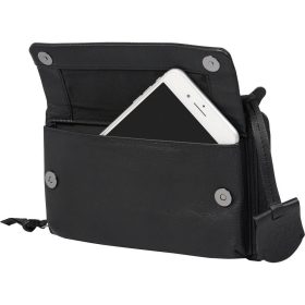    Burkely Lush Lucy čierny držiak na mobil, kožená peňaženka 20 x 11,5 cm