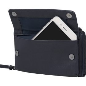    Burkely Lush Lucy tmavomodrý držiak na mobil, kožená peňaženka 20 x 11,5 cm