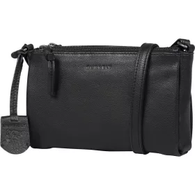    Burkely Lush Lucy čierna dámska kožená mini kabelka cez rameno crossbody 22 x 14 cm
