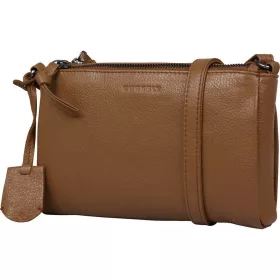    Burkely Lush Lucy koňakovo hnedá dámska kožená mini kabelka cez rameno, crossbody 22 x 14 cm