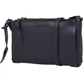    Burkely Lush Lucy tmavomodrá dámska kožená mini kabelka cez rameno crossbody 22 x 14 cm