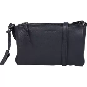    Burkely Lush Lucy tmavomodrá dámska kožená mini kabelka cez rameno crossbody 22 x 14 cm