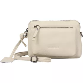    Burkely Lush Lucy sivobiela dámska kožená mini kabelka cez rameno, crossbody 18 x 13 cm