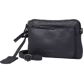    Burkely Lush Lucy tmavomodrá dámska kožená mini kabelka cez rameno crossbody 18 x 13 cm