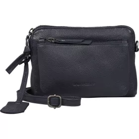    Burkely Lush Lucy tmavomodrá dámska kožená mini kabelka cez rameno crossbody 18 x 13 cm