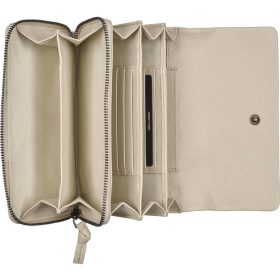  Čierna kožená peňaženka Burkely Lush Lucy 18 x 11 cm