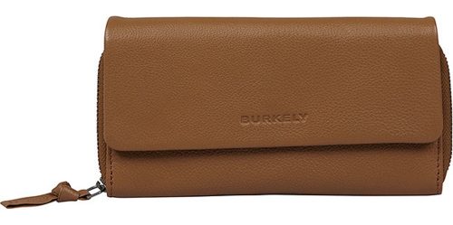  Čierna kožená peňaženka Burkely Lush Lucy 18 x 11 cm