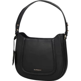    Čierna dámska kožená taška cez rameno Burkely Beloved Bailey 27 x 21 cm