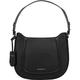    Čierna dámska kožená taška cez rameno Burkely Beloved Bailey 27 x 21 cm
