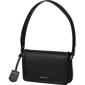    Čierna dámska kožená taška cez rameno Burkely Beloved Bailey 22 x 12,5 cm
