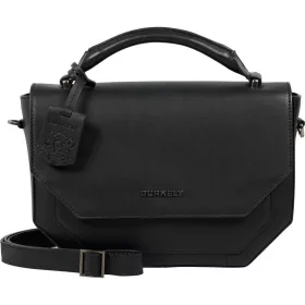    Burkely Nocturnal čierna dámska kožená taška cez rameno, kabelka