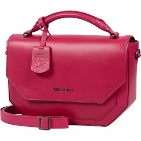    Burkely Nocturnal magenta dámska kožená taška cez rameno, kabelka