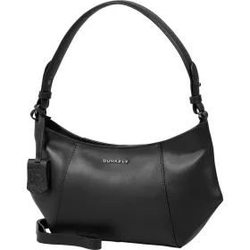    Čierna dámska kožená taška cez rameno Burkely Nocturnal