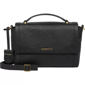    Burkely Keen Keira čierna dámska kožená kabelka, taška cez rameno