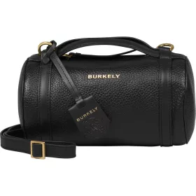    Burkely Keen Keira čierna dámska kožená kabelka, taška cez rameno