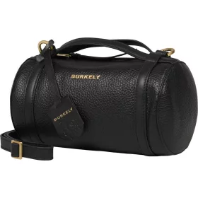    Burkely Keen Keira čierna dámska kožená kabelka, taška cez rameno