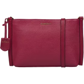    Dámska bočná kožená kabelka Burkely Keen Keira purpurovej farby, crossbody
