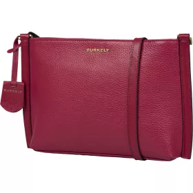    Dámska bočná kožená kabelka Burkely Keen Keira purpurovej farby, crossbody
