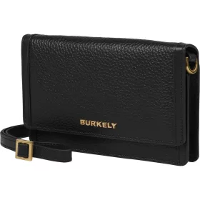    Burkely Keen Keira čierny dámsky kožený držiak na telefón, bočná taška