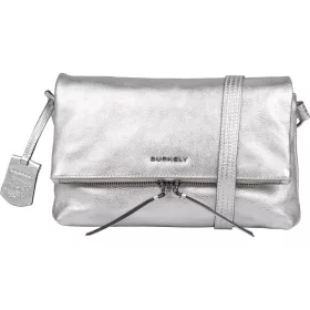    Strieborná dámska kožená bočná kabelka Burkely Rock Ruby, crossbody