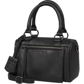    Burkely Rock Ruby čierna dámska kožená kabelka, taška cez rameno