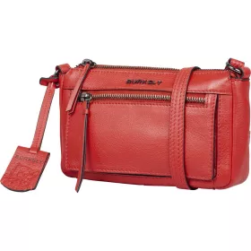    Dámska bočná kožená kabelka Burkely Rock Ruby červená, crossbody
