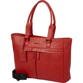    Burkely Minimal Maison červená dámska kožená taška na notebook cez rameno 15,6" 37 x 30 cm