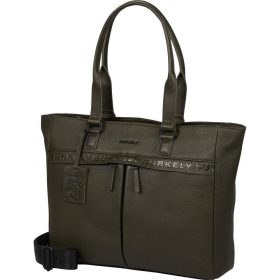    Burkely Minimal Maison tmavozelená dámska kožená taška na notebook cez rameno 15,6" 37 x 30 cm