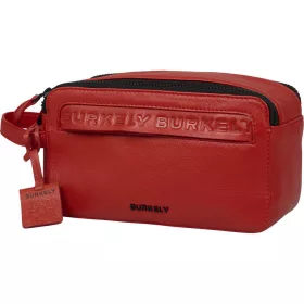    Kožená toaletná taška Burkely Minimal Mason červená 25 x 15 cm
