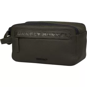    Kožená toaletná taška Burkely Minimal Mason tmavošedá 25 x 15 cm