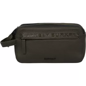    Kožená toaletná taška Burkely Minimal Mason tmavošedá 25 x 15 cm