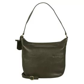  Dámska kožená taška cez rameno Burkely Soul Sam zelená