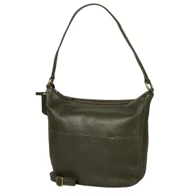  Dámska kožená taška cez rameno Burkely Soul Sam zelená