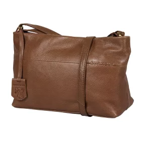    Hnedá dámska kožená bočná kabelka Burkely Nocturnal, crossbody