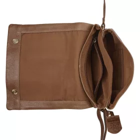   Burkely Antique Avery hnedá kožená dámska taška cez rameno, bočná taška