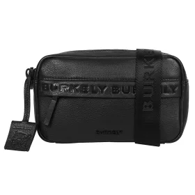    Burkely Lush Lucy čierna dámska kožená mini kabelka cez rameno crossbody 22 x 14 cm