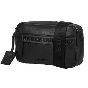    Burkely Lush Lucy čierna dámska kožená mini kabelka cez rameno crossbody 22 x 14 cm