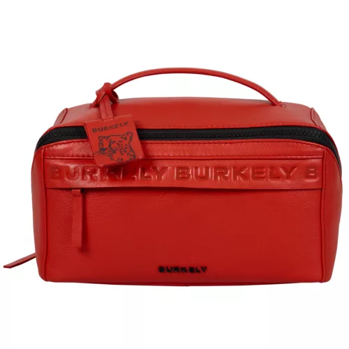  Burkely Lush Lucy sivobiela kožená toaletná taška 26 x 13 cm