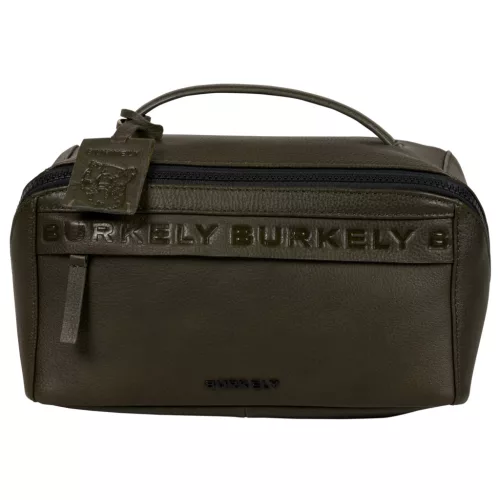  Burkely Lush Lucy sivobiela kožená toaletná taška 26 x 13 cm
